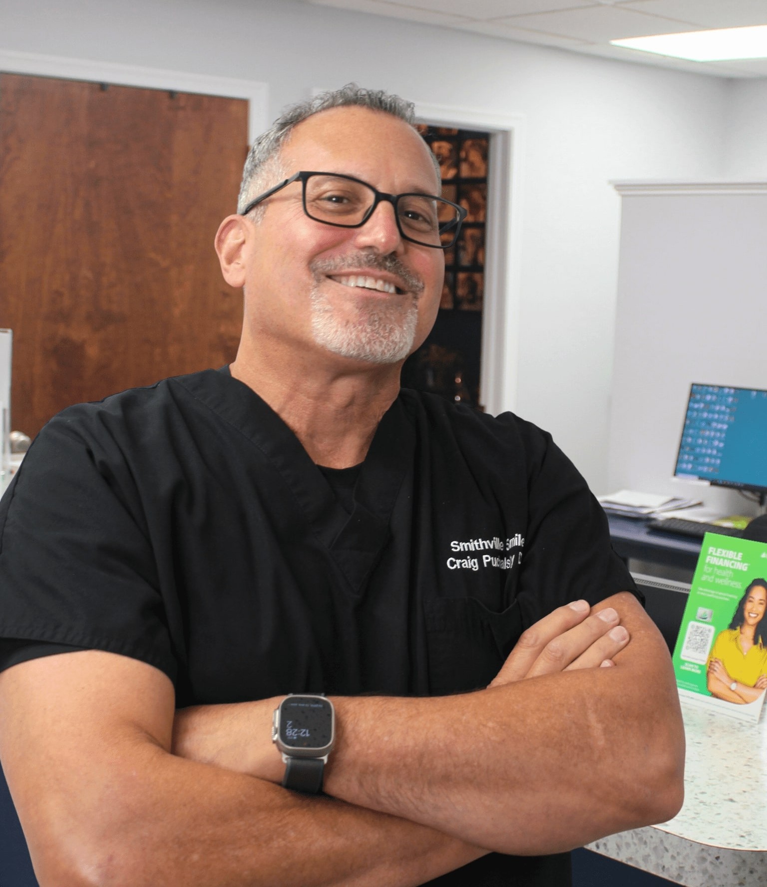 Dr Craig Puchalsky with a patient